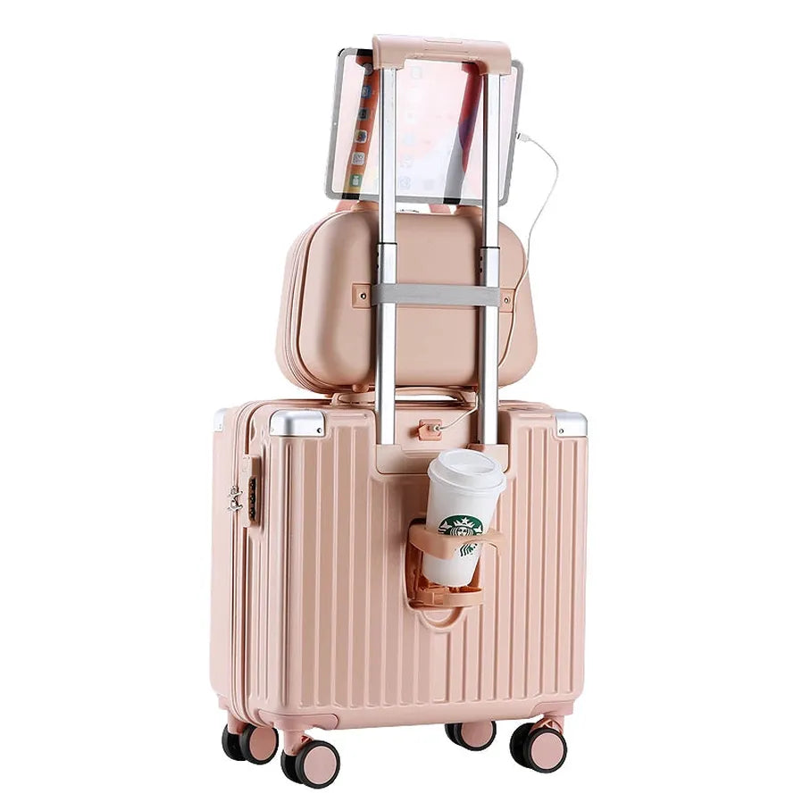 HKM-269075 Custom 18" ABS Trolley Suitcase for Kids with Spinner Wheels - Ideal for Summer Travel