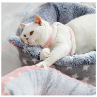 HKM-2691261 Adjustable Dog Harness Leash - Blue, Yellow, Pink - Various Sizes Available