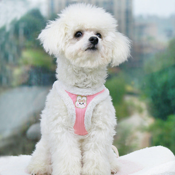 HKM-2691261 Adjustable Dog Harness Leash - Blue, Yellow, Pink - Various Sizes Available