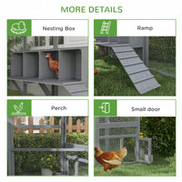 HKM-2691645 Large Chicken Coop with Nesting Boxes and Roosting Bar, 9' x 6' x 6', Waterproof and Secure Design