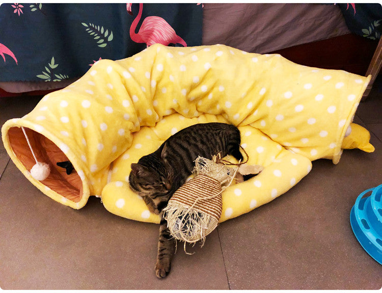 HKM-2692029 Cozy Pet Sleeping Bag for Cats ¨C Multi-Season Styles with Soft PP Cotton Lining