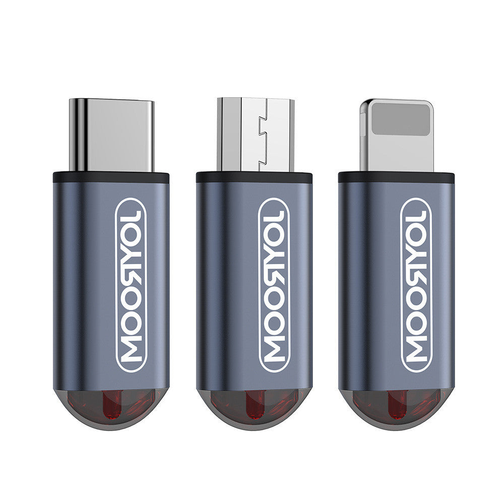 HKM-269203 Universal Bluetooth Remote Control for Smartphones - Compatible with Lightning, Micro, and Type-C Interfaces - Durable PC Material