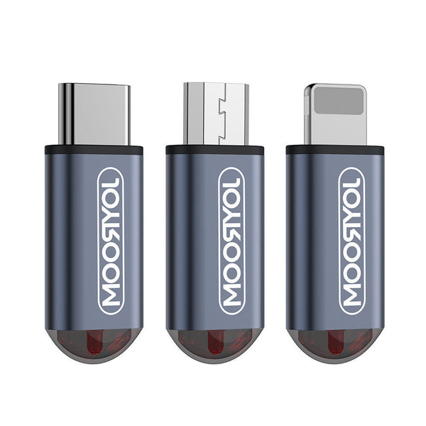 HKM-269203 Universal Bluetooth Remote Control for Smartphones - Compatible with Lightning, Micro, and Type-C Interfaces - Durable PC Material