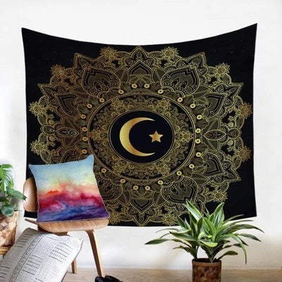 HKM-269395 Versatile Digital Printed Tapestry Tarpaulin - Plush Polyester Fabric for Home Decor and More