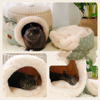 HKM-2694205 Universal Cat House for Autumn and Winter - Cozy Enclosed Kennel for Cats, Two-in-One Design, Multiple Sizes Available
