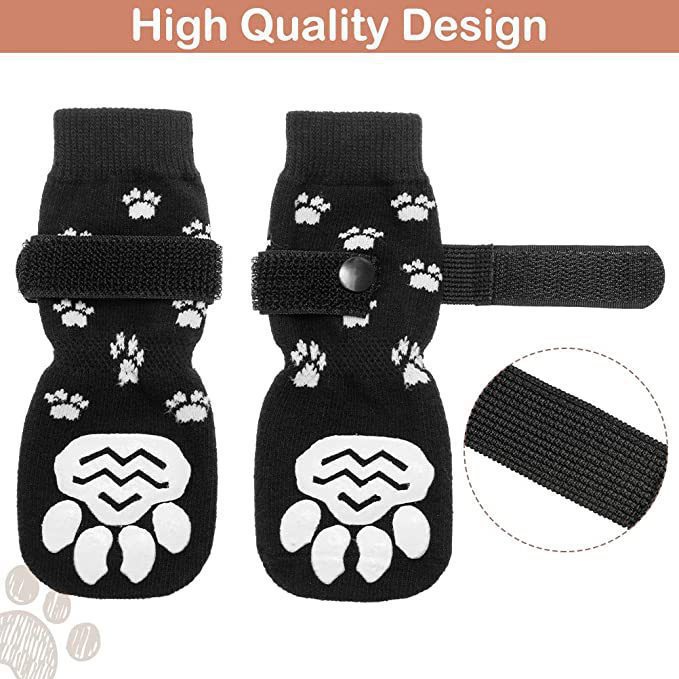 HKM-2694589 Dog Socks Booties - Anti-Slip Mute for Medium to Large Dogs
