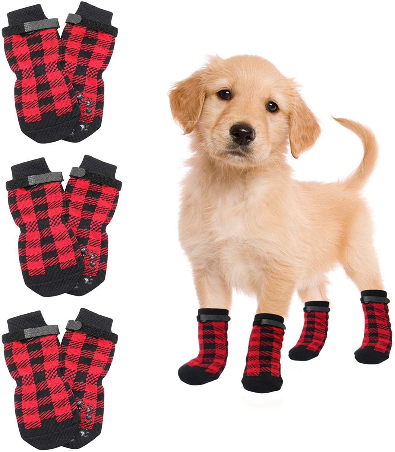 HKM-2694589 Dog Socks Booties - Anti-Slip Mute for Medium to Large Dogs
