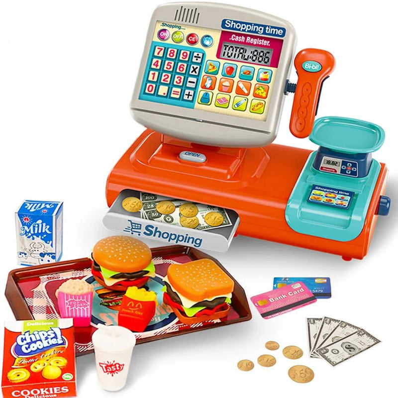 HKM-269523 Electronic Cashier Register Toy for Kids - Pretend Play Supermarket Experience for Ages 2-13