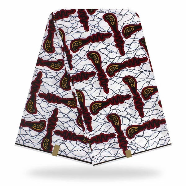 HKM-269523 Printed Batik Cotton Fabric - 100% Cotton, 72*60 Density, 115cm Width, Plain Weave