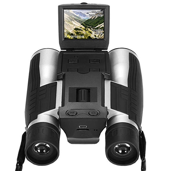 HKM-269587 12x32 Digital Camera Binoculars with 10x Optical Zoom and 1080p Resolution, 2.5-inch LCD Display, Lithium Battery, Anti-Shake Performance