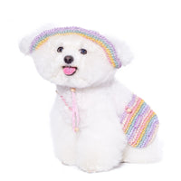 HKM-2697021 Woven Sun Hat for Small Dogs, Perfect for Yorkshire and Bichon in Casual Summer Style