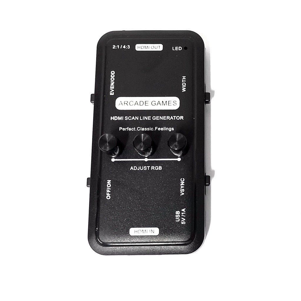 HKM-269715 HDMI Image Scan Line Generator for Arcade Game Experience, Adjustable Scan Line Effect, Easy Connectivity