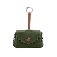 HKM-2697533 Rust Brown, Green Sink, and Orange Brown Puppy Collar and Traction Rope Set with Poop Picking Bags