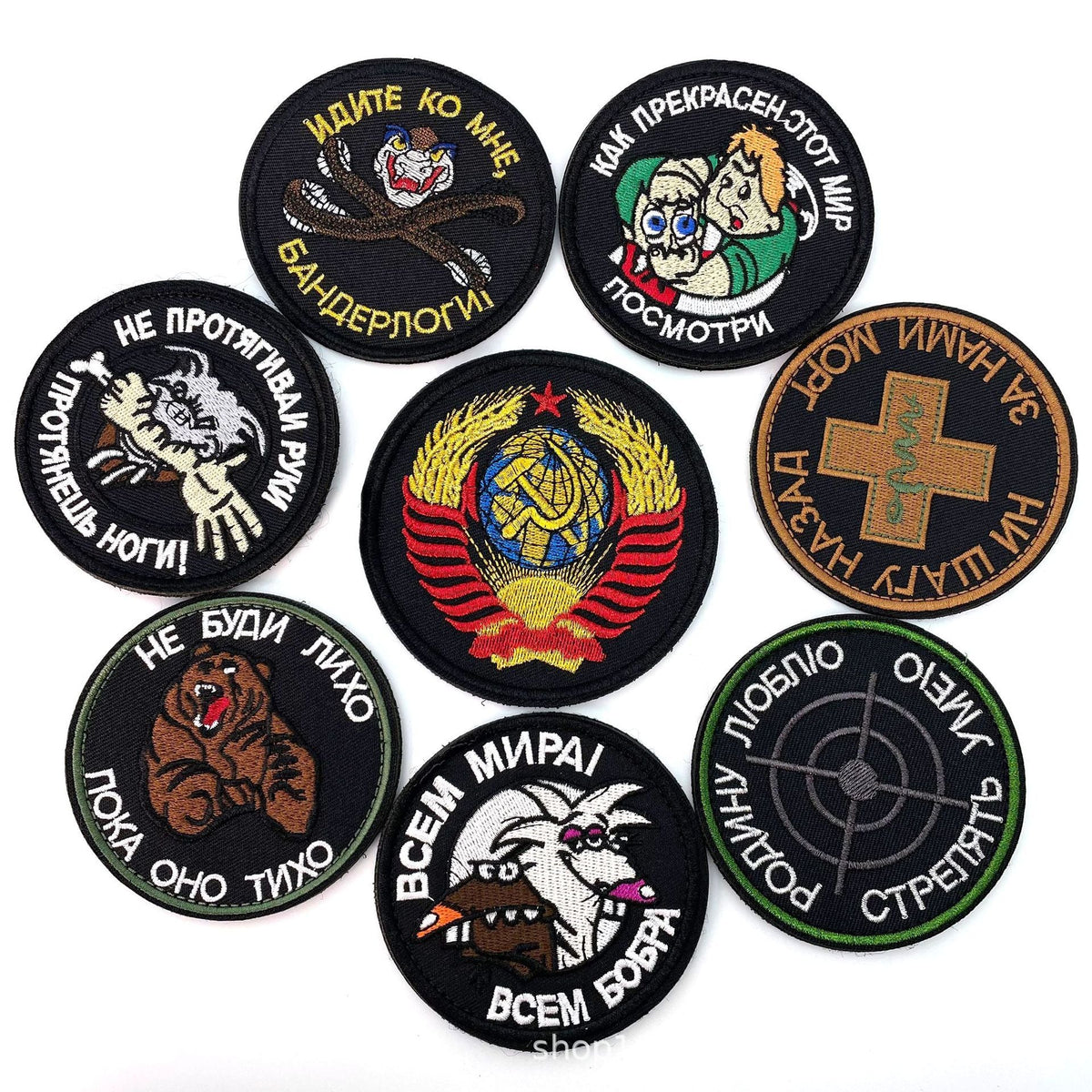 HKM-269779 Embroidered Cartoon Badge with Velcro for Clothing and Accessories