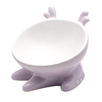 HKM-2697917 Oblique Mouth Ceramic Cat Bowl with Non-Slip Base - Ideal for Flat-Faced Cats