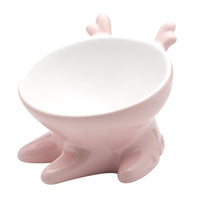HKM-2697917 Oblique Mouth Ceramic Cat Bowl with Non-Slip Base - Ideal for Flat-Faced Cats