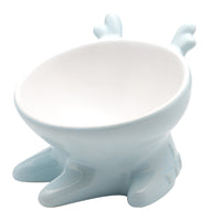HKM-2697917 Oblique Mouth Ceramic Cat Bowl with Non-Slip Base - Ideal for Flat-Faced Cats