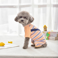 HKM-2698301 Striped Four-Leg Pet Dog Clothes in Orange and Green ¨C Casual Style for All Sizes