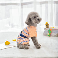 HKM-2698301 Striped Four-Leg Pet Dog Clothes in Orange and Green ¨C Casual Style for All Sizes