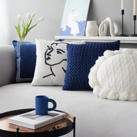 HKM-269843 Plush Modern Minimalist 45x45CM Bedside Cushion Pillow