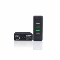 HKM-269907 Black Multi-Port USB Mobile Phone Charger - 8000mA Direct Charging, No Indication Function