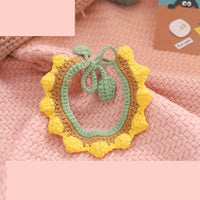 HKM-2699709 Braided Cotton Collar for Cats - Cozy Slobber Scarf with Geometric Pattern, Universal Fit