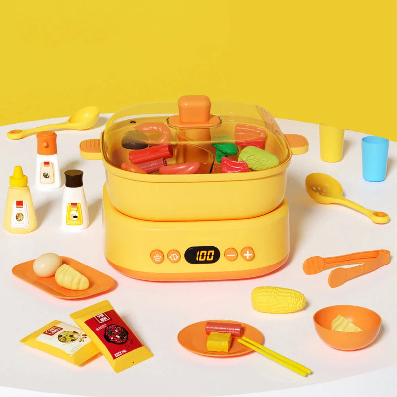 HKM-270099 Induction Cooker Kitchen Play Set for Kids - Educational Role Play Toy for Ages 6+