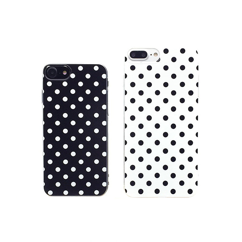 HKM-270099 Polka Dot TPU Protective Phone Case for iPhone Models - Multiple Color Options Available