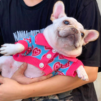 HKM-2701501 Trendy Wool Dog Sweater for Cats and Dogs - Glitter Design, Multiple Sizes Available