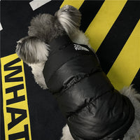 HKM-2701885 Cozy Black Down Jacket Sleeveless Vest for Puppies - Casual Pet Clothing