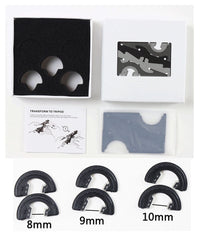 HKM-270227 Universal Lazy Bracket Mobile Phone Holder - Black Plastic Desktop Accessory