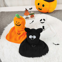HKM-2703165 Adorable Pet Halloween Cloak for Cats and Dogs - Pumpkin, Ghost, and Bat Designs - Available in Multiple Sizes