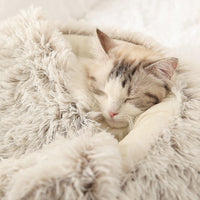 HKM-2703549 Cozy Plush Shell Nest for Cats and Dogs - Warm PP Cotton, 50cm Diameter
