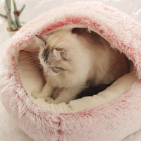 HKM-2703549 Cozy Plush Shell Nest for Cats and Dogs - Warm PP Cotton, 50cm Diameter