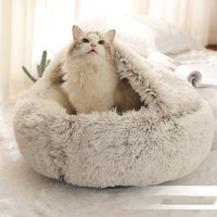 HKM-2703549 Cozy Plush Shell Nest for Cats and Dogs - Warm PP Cotton, 50cm Diameter