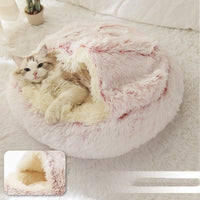 HKM-2703549 Cozy Plush Shell Nest for Cats and Dogs - Warm PP Cotton, 50cm Diameter