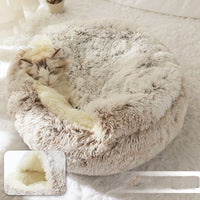 HKM-2703549 Cozy Plush Shell Nest for Cats and Dogs - Warm PP Cotton, 50cm Diameter