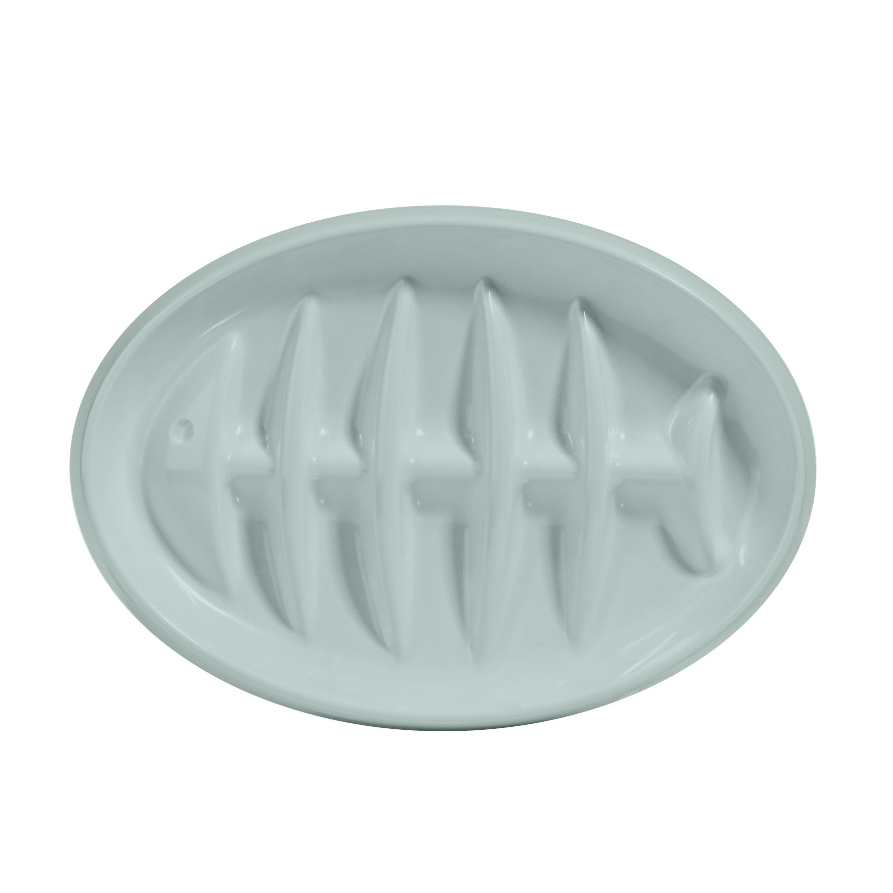 HKM-2703677 Fishbone Slow Feeder Bowl for Cats and Dogs ¨C Anti-Gulping Interactive Pet Dish