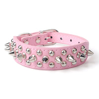HKM-2705469 Rivet Adjustable PU Pet Collar - Multiple Sizes for Comfort and Fit