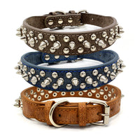 HKM-2705469 Rivet Adjustable PU Pet Collar - Multiple Sizes for Comfort and Fit