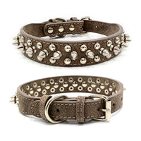 HKM-2705469 Rivet Adjustable PU Pet Collar - Multiple Sizes for Comfort and Fit
