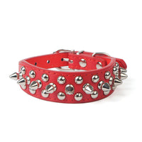 HKM-2705469 Rivet Adjustable PU Pet Collar - Multiple Sizes for Comfort and Fit