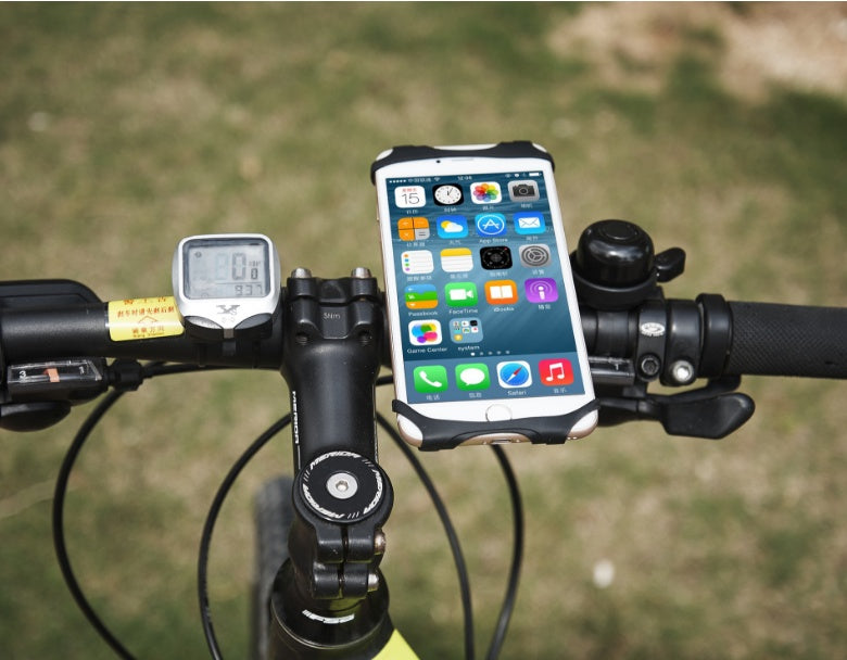 HKM-270547 Universal Bicycle Phone Holder with Adjustable Silicone Grip for Safe Navigation