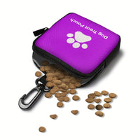 HKM-2705725 Portable Oxford Pet Snack Pack with Zipper Closure - Available in Red, Black, Purple, and Blue