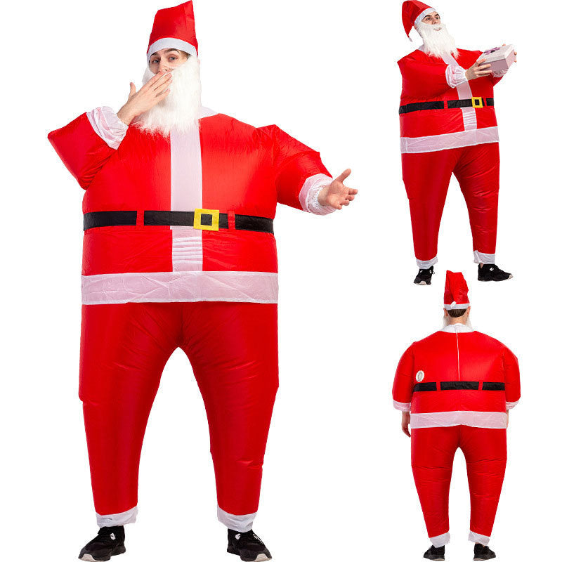 HKM-270611 Inflatable Santa Suit for Adults - Waterproof PU Coated Polyester, Size 150cm-190cm