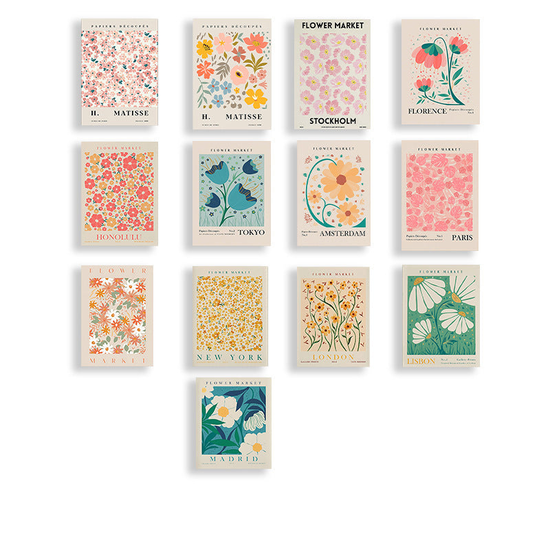 HKM-270675 Floral Canvas Art Print - Decorative Spray Painting on Blank Canvas