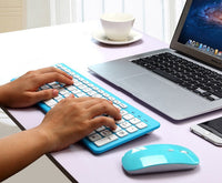 HKM-270675 Wireless Keyboard and Mouse Set with Adjustable DPI and Ergonomic Design, Silent Operation, Chocolate Keycaps
