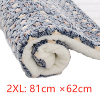 HKM-2707517 Cozy Flannel & Berber Fleece Pet Dog Cat Kennel Mat Blanket - Multiple Sizes Available