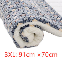 HKM-2707517 Cozy Flannel & Berber Fleece Pet Dog Cat Kennel Mat Blanket - Multiple Sizes Available