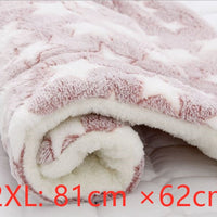 HKM-2707517 Cozy Flannel & Berber Fleece Pet Dog Cat Kennel Mat Blanket - Multiple Sizes Available